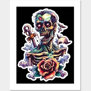 Zombie Sailor, Zombie Apocalypse, Undead, Scary, Halloween Posters and Art